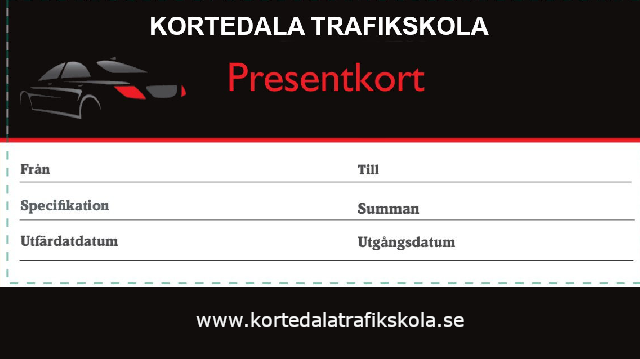 Presentkort trafikskola